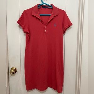 Coral Ralph Lauren Button up Long T-Shirt size LG